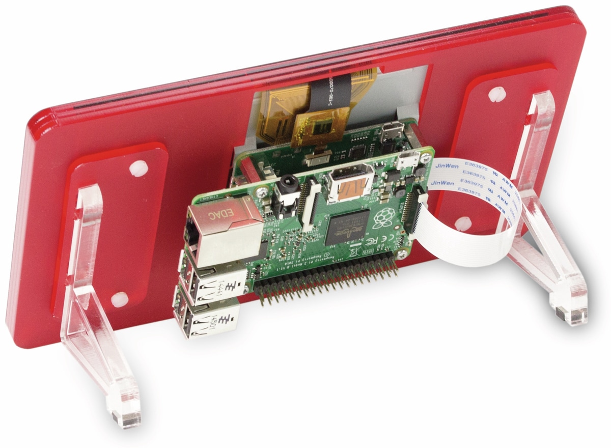 RASPBERRY PI 7" Touch-Display-Rahmen Coupe (rot) von Raspberry Pi