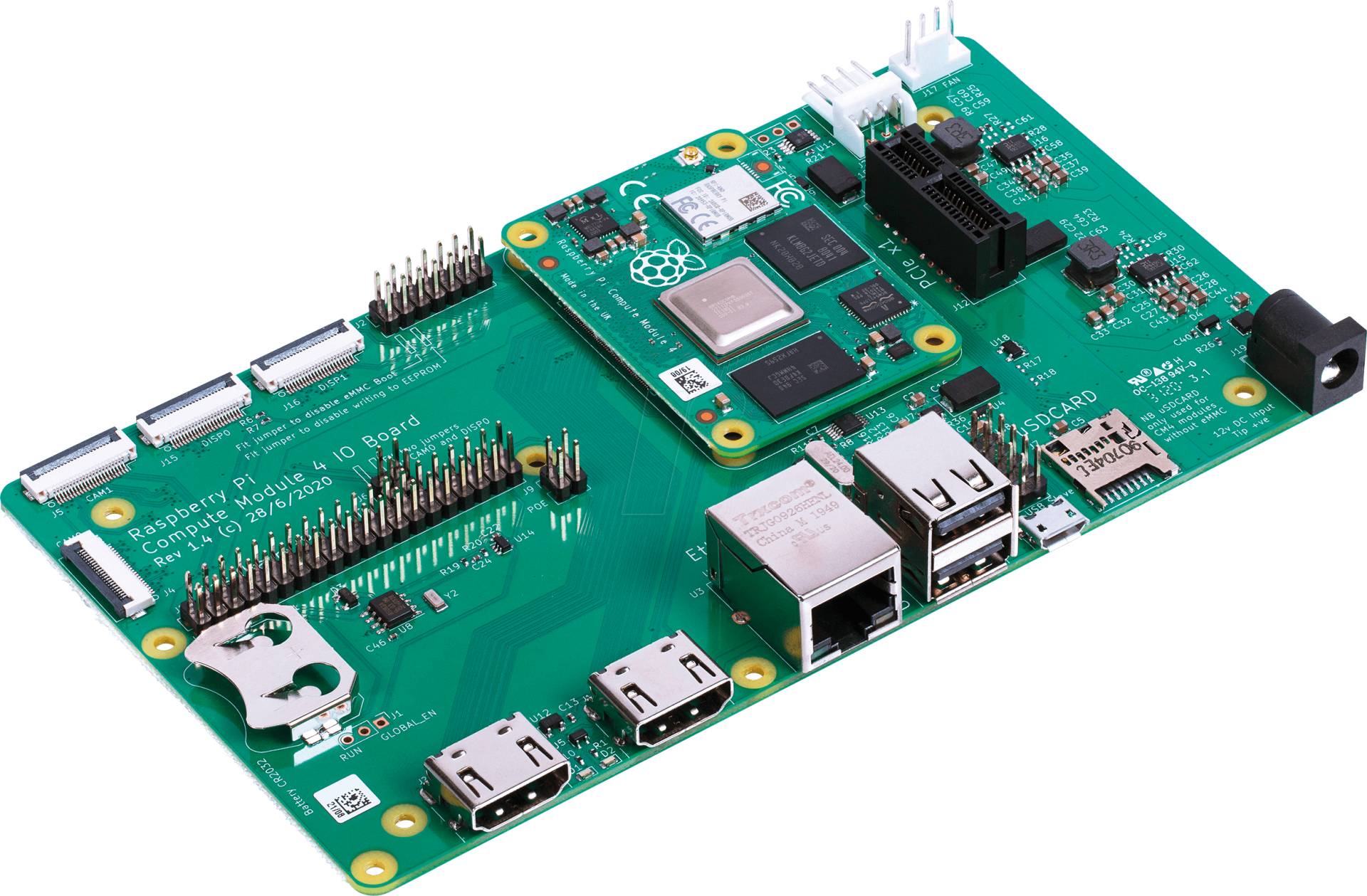 RPI CM4 IO BOARD - Raspberry Pi - Compute Modul 4 IO Board von Raspberry Pi
