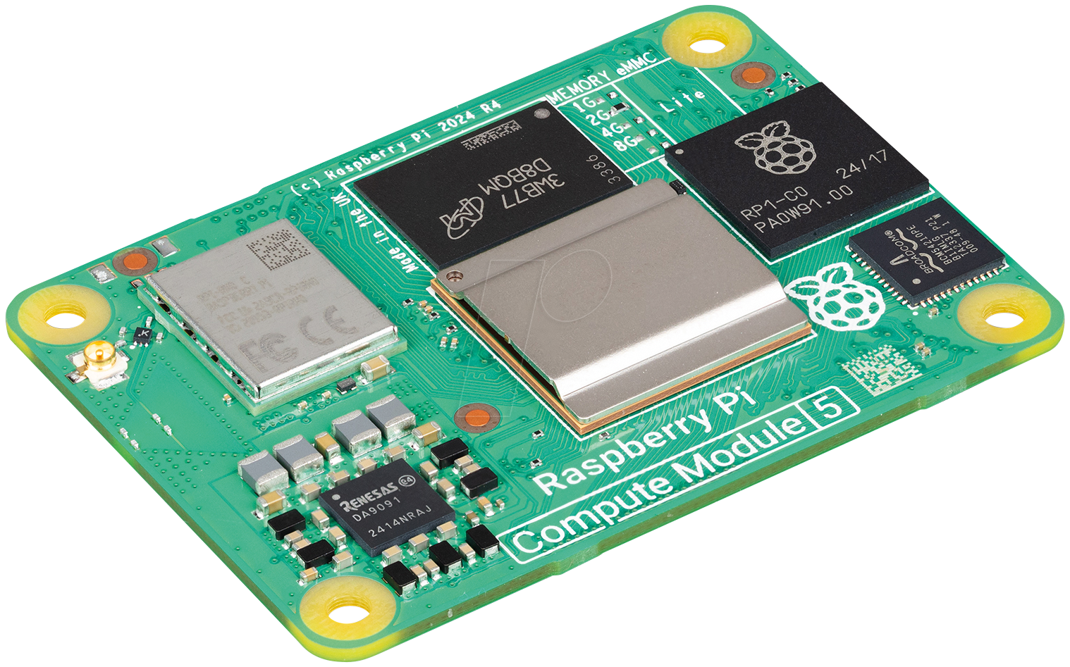 RPI CM5W16GB64GB - Raspberry Pi Compute Modul 5, 16GB RAM, 64GB eMMC, WLAN RPI CM5W16GB64GB - Raspberry Pi Compute Modul 5, 16GB RAM, 64GB eMMC, WLAN von Raspberry Pi