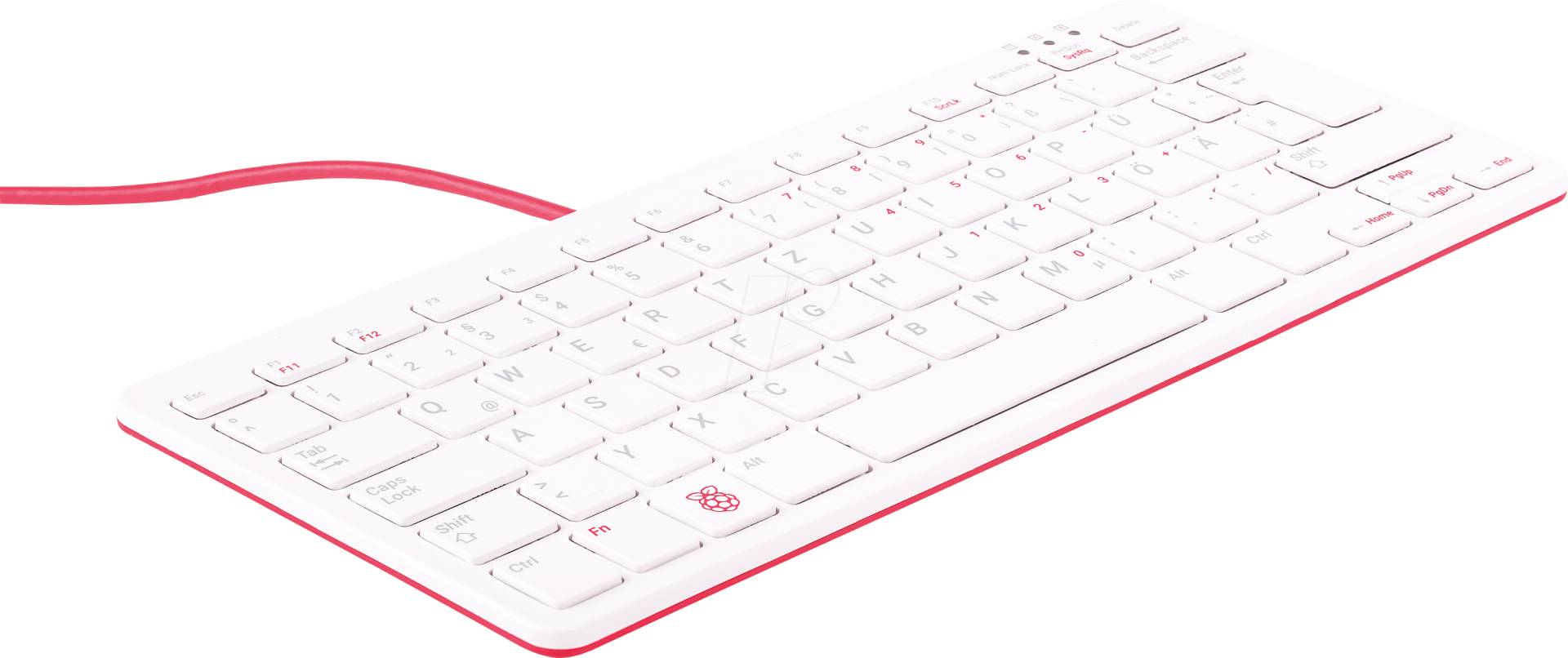 RPI KEYBRD DE RW - Raspberry Pi - Tastatur, DE, rot/weiß von Raspberry Pi