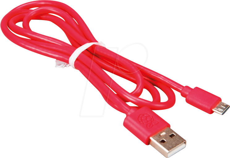 RPI USB-B/A 1 RD - Raspberry Pi - Kabel, Micro-USB (m) auf USB Typ A (m), 100cm, ro von Raspberry Pi