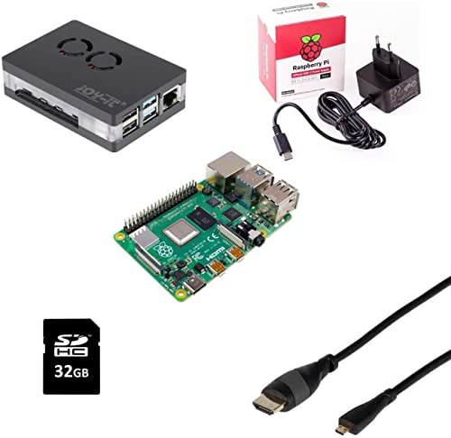 Raspberry Pi 4 8GB/Gehäuse/Netzteil/32GB SD Card/HDMI Kabel von Raspberry Pi
