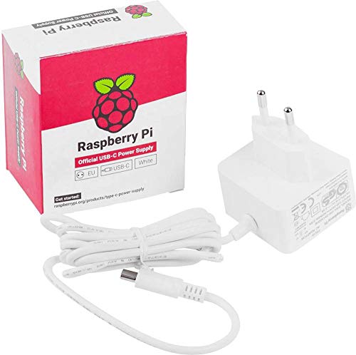 Raspberry Pi 4 USB-C Power Supply EU Plug (Weiß) von Raspberry Pi