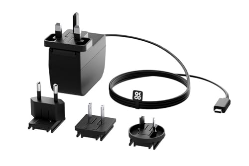 Raspberry Pi 4 offizielles Steckernetzteil [schwarz] 5.1V 3A mit USB 3.0 (Type-C) Anschluss, inkl. 4 Länderstecker von Raspberry Pi