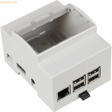 Raspberry Pi Raspberry Hutschienen Gehäuse für B+, 2B, 3B, 3B+ von Raspberry Pi