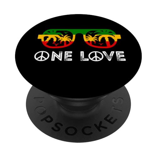 One Pride Love Rasta Reggae Rastafarian Jamaikanischer Reggae PopSockets Klebender PopGrip von Rasta Reggae Roots