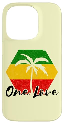 Palm Tree Reggae-Musik One Pride Love Jamaica Rastafarian Hülle für iPhone 14 Pro von Rasta Reggae Roots