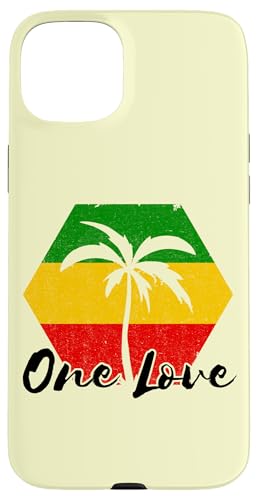 Palm Tree Reggae-Musik One Pride Love Jamaica Rastafarian Hülle für iPhone 15 Plus von Rasta Reggae Roots