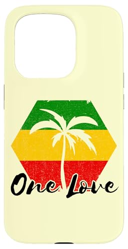 Palm Tree Reggae-Musik One Pride Love Jamaica Rastafarian Hülle für iPhone 15 Pro von Rasta Reggae Roots