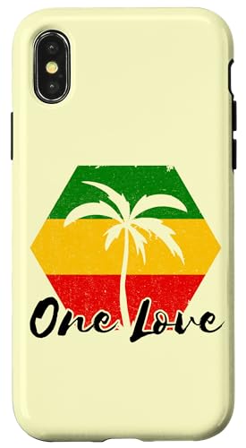 Palm Tree Reggae-Musik One Pride Love Jamaica Rastafarian Hülle für iPhone X/XS von Rasta Reggae Roots