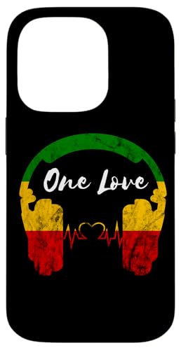 Rasta Reggae Music Kopfhörer Rastafari One Pride Love Hülle für iPhone 14 Pro von Rasta Reggae Roots