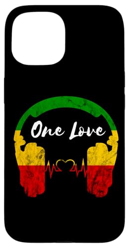 Rasta Reggae Music Kopfhörer Rastafari One Pride Love Hülle für iPhone 15 von Rasta Reggae Roots