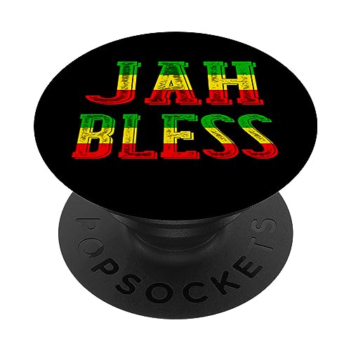 Reggae Flagge Reggae Liebhaber Rastafarian Jah Bless Rasta Reggae PopSockets mit austauschbarem PopGrip von Rasta Reggae Roots