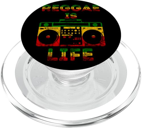 Reggae ist Leben, Musik, Boombox, Rastafari, Roots, Rasta-Liebhaber PopSockets PopGrip für MagSafe von Rasta Reggae Roots
