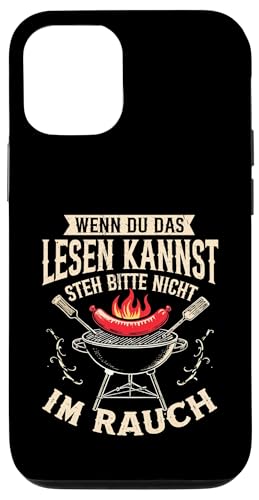 Rauchwarnung Grillen Vatertag Papa Spruch Für Männer Humor Hülle für iPhone 12/12 Pro von Rauchwarnung Grillen Vatertag Geschenk Papa