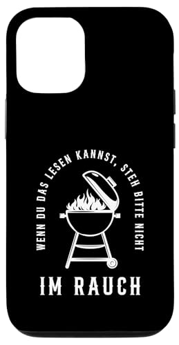 Rauchwarnung Grillen Vatertag Papa Spruch Für Männer Humor Hülle für iPhone 12/12 Pro von Rauchwarnung Grillen Vatertag Geschenk Papa