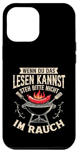 Rauchwarnung Grillen Vatertag Papa Spruch Für Männer Humor Hülle für iPhone 12 Pro Max von Rauchwarnung Grillen Vatertag Geschenk Papa