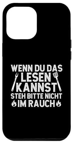 Rauchwarnung Grillen Vatertag Papa Spruch Für Männer Humor Hülle für iPhone 12 Pro Max von Rauchwarnung Grillen Vatertag Geschenk Papa