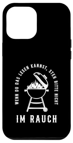 Rauchwarnung Grillen Vatertag Papa Spruch Für Männer Humor Hülle für iPhone 12 Pro Max von Rauchwarnung Grillen Vatertag Geschenk Papa