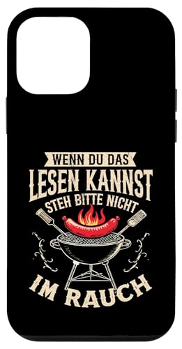 Rauchwarnung Grillen Vatertag Papa Spruch Für Männer Humor Hülle für iPhone 12 mini von Rauchwarnung Grillen Vatertag Geschenk Papa
