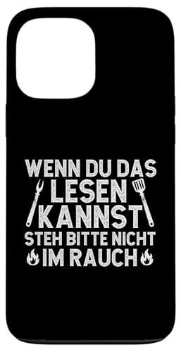 Rauchwarnung Grillen Vatertag Papa Spruch Für Männer Humor Hülle für iPhone 13 Pro Max von Rauchwarnung Grillen Vatertag Geschenk Papa