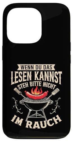Rauchwarnung Grillen Vatertag Papa Spruch Für Männer Humor Hülle für iPhone 13 Pro von Rauchwarnung Grillen Vatertag Geschenk Papa