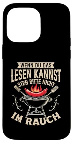 Rauchwarnung Grillen Vatertag Papa Spruch Für Männer Humor Hülle für iPhone 14 Pro Max von Rauchwarnung Grillen Vatertag Geschenk Papa