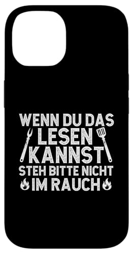 Rauchwarnung Grillen Vatertag Papa Spruch Für Männer Humor Hülle für iPhone 14 von Rauchwarnung Grillen Vatertag Geschenk Papa