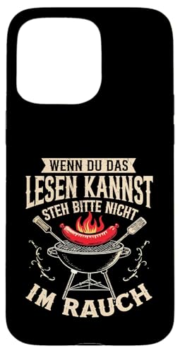 Rauchwarnung Grillen Vatertag Papa Spruch Für Männer Humor Hülle für iPhone 15 Pro Max von Rauchwarnung Grillen Vatertag Geschenk Papa