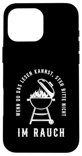 Rauchwarnung Grillen Vatertag Papa Spruch Für Männer Humor Hülle für iPhone 16 Pro Max von Rauchwarnung Grillen Vatertag Geschenk Papa