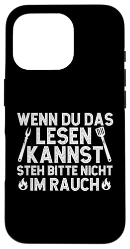 Rauchwarnung Grillen Vatertag Papa Spruch Für Männer Humor Hülle für iPhone 16 Pro von Rauchwarnung Grillen Vatertag Geschenk Papa
