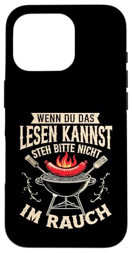 Rauchwarnung Grillen Vatertag Papa Spruch Für Männer Humor Hülle für iPhone 16 Pro von Rauchwarnung Grillen Vatertag Geschenk Papa