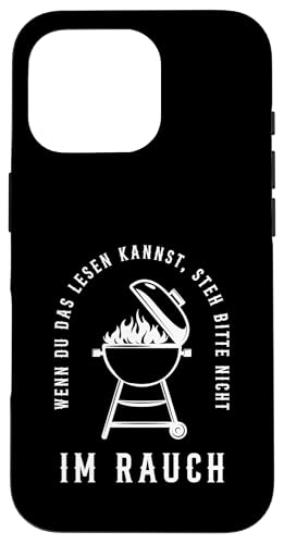 Rauchwarnung Grillen Vatertag Papa Spruch Für Männer Humor Hülle für iPhone 16 Pro von Rauchwarnung Grillen Vatertag Geschenk Papa