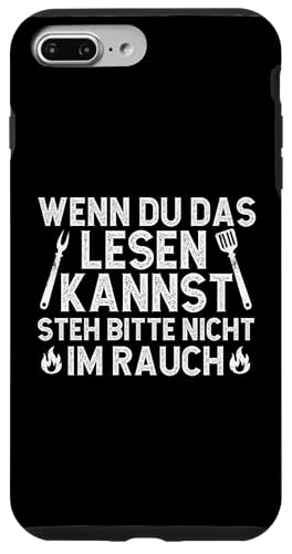 Rauchwarnung Grillen Vatertag Papa Spruch Für Männer Humor Hülle für iPhone 7 Plus/8 Plus von Rauchwarnung Grillen Vatertag Geschenk Papa