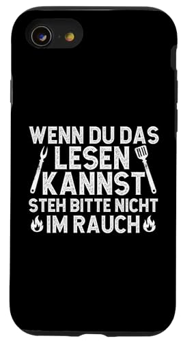 Rauchwarnung Grillen Vatertag Papa Spruch Für Männer Humor Hülle für iPhone SE (2020) / 7 / 8 von Rauchwarnung Grillen Vatertag Geschenk Papa