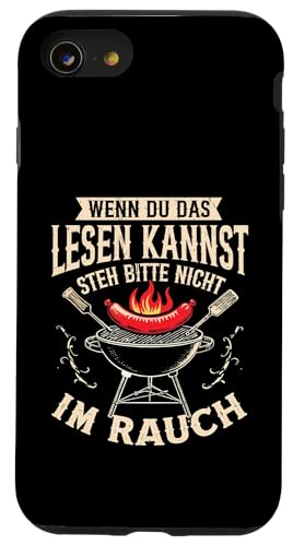 Rauchwarnung Grillen Vatertag Papa Spruch Für Männer Humor Hülle für iPhone SE (2020) / 7 / 8 von Rauchwarnung Grillen Vatertag Geschenk Papa
