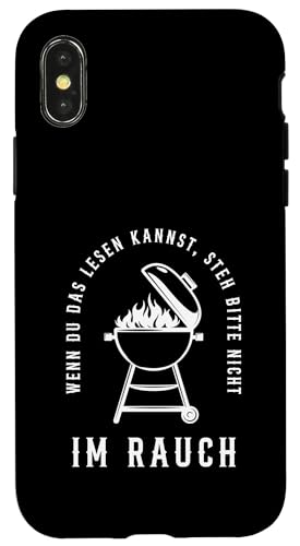Rauchwarnung Grillen Vatertag Papa Spruch Für Männer Humor Hülle für iPhone X/XS von Rauchwarnung Grillen Vatertag Geschenk Papa