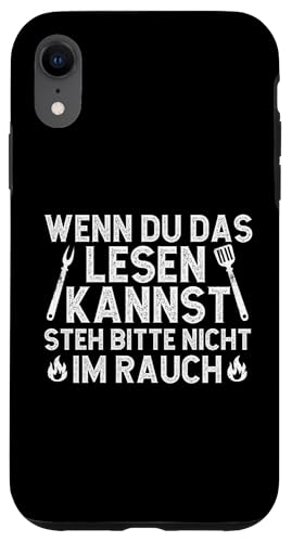 Rauchwarnung Grillen Vatertag Papa Spruch Für Männer Humor Hülle für iPhone XR von Rauchwarnung Grillen Vatertag Geschenk Papa