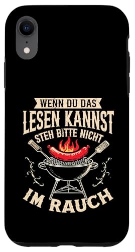 Rauchwarnung Grillen Vatertag Papa Spruch Für Männer Humor Hülle für iPhone XR von Rauchwarnung Grillen Vatertag Geschenk Papa