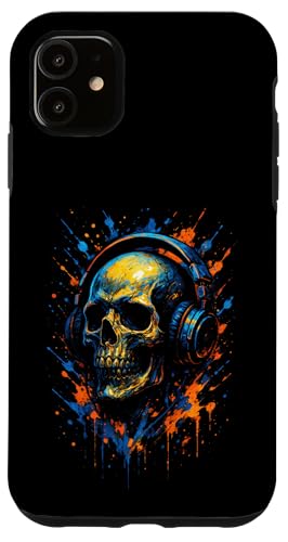 Totenkopf Dj Kopfhörer Musiker Musik Streetwear Hülle für iPhone 11 Totenkopf Dj Kopfhörer Musiker Musik Streetwear Hülle für iPhone 11 von Rave Trance Edm Festival Party Elektro Konzert