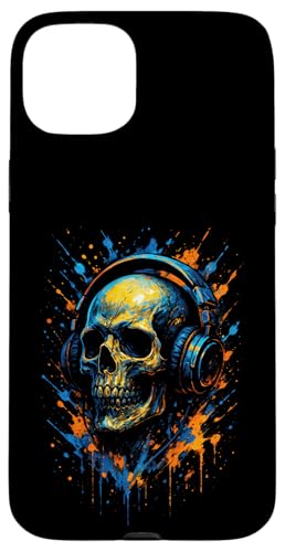 Totenkopf Dj Kopfhörer Musiker Musik Streetwear Hülle für iPhone 15 Plus Totenkopf Dj Kopfhörer Musiker Musik Streetwear Hülle für iPhone 15 Plus von Rave Trance Edm Festival Party Elektro Konzert