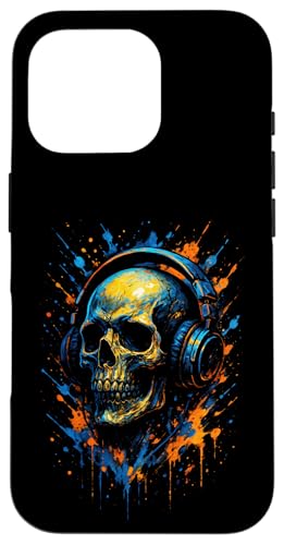 Totenkopf Dj Kopfhörer Musiker Musik Streetwear Hülle für iPhone 16 Pro Totenkopf Dj Kopfhörer Musiker Musik Streetwear Hülle für iPhone 16 Pro von Rave Trance Edm Festival Party Elektro Konzert