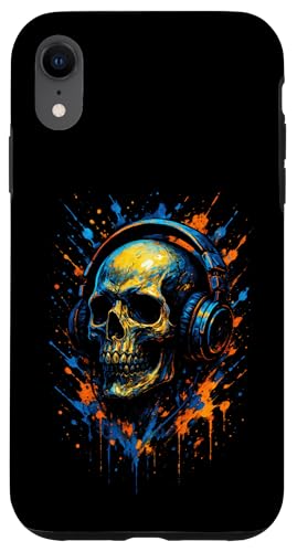 Totenkopf Dj Kopfhörer Musiker Musik Streetwear Hülle für iPhone XR Totenkopf Dj Kopfhörer Musiker Musik Streetwear Hülle für iPhone XR von Rave Trance Edm Festival Party Elektro Konzert