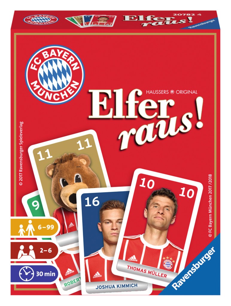 FC Bayern München Elfer raus! Familienspiel von Ravensburger Spieleverlag