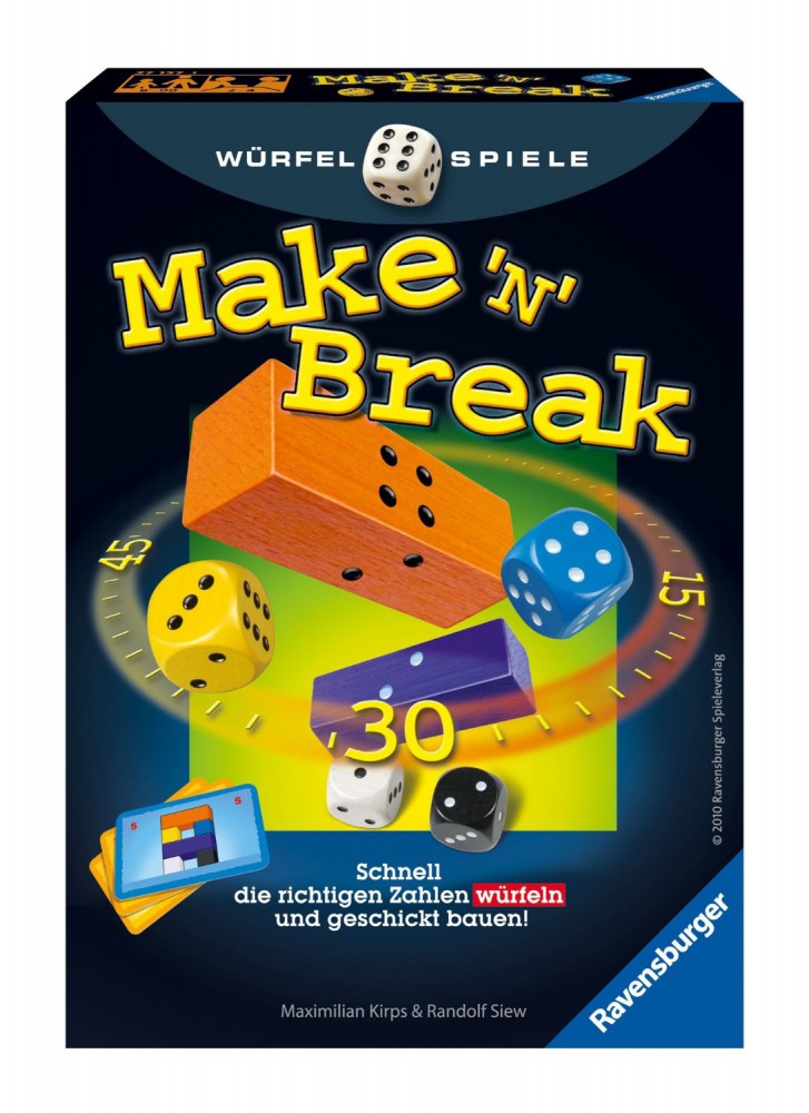 Make 'n' Break Würfelspiel - Schnell die richtigen Zahle von Ravensburger Spieleverlag