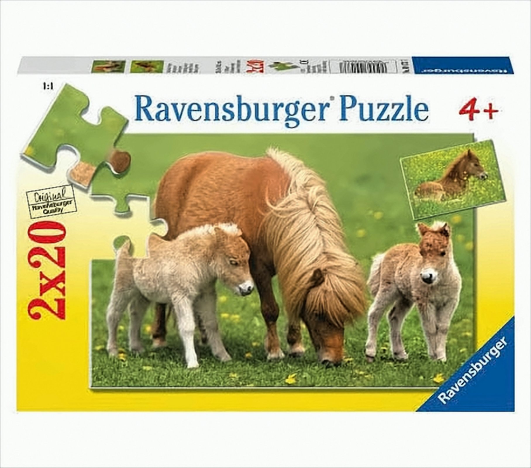 Niedliche Ponys 2 x 20 Teile Puzzle von Ravensburger Spieleverlag