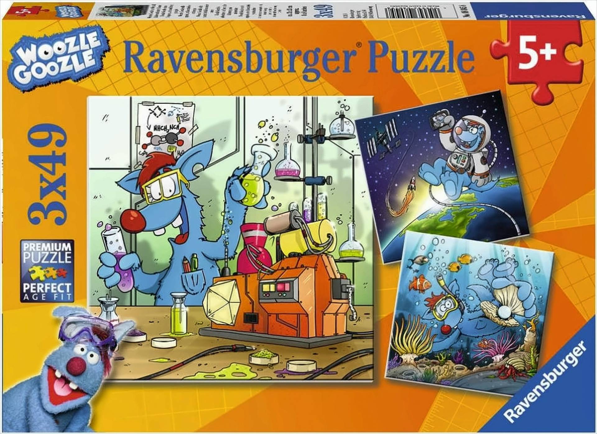 Puzzle Woozle Goozle im Weltall, Labor und Unterwasser von Ravensburger Spieleverlag