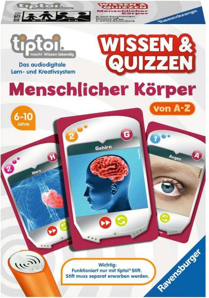 tiptoi Wissen und Quizzen Menschlicher Körper Spiel von Ravensburger Spieleverlag