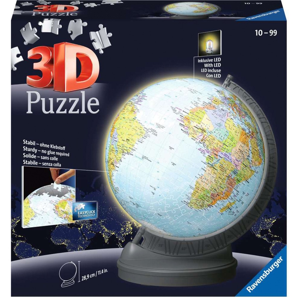 3D Puzzle Globus mit Licht von Ravensburger