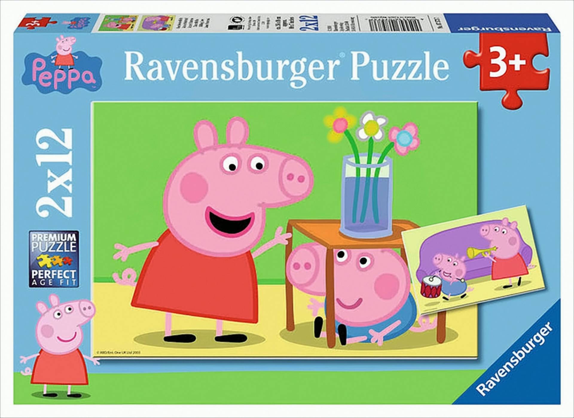 Peppa Pig - Geschwisterliebe, 2x12 Teile von Ravensburger